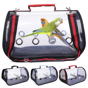 Nests Transparent Breathable Bird Parrot Carrier Travel Bag Cage Handbag with Perch Bird Cage Accessories Bird Cage Cover Large Cage