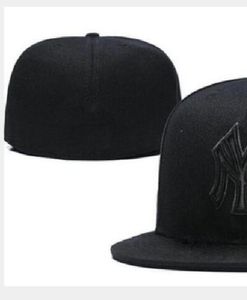 2023 męskie czapki z daszkiem z pełnym zamknięciem lato granatowy list kość mężczyźni kobiety czarny kolor wszystkie 32 drużyny Casual Sport płaskie dopasowane czapki „NY” New York Mix kolorów A1