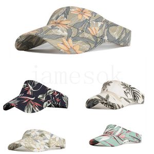 Summer Baseball Cap Printed Hollow Hat Outdoor Sports Sun Visor Womens Cap Custom Logo Sunvisor Hats df218