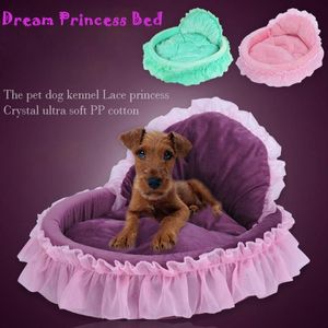 Tappetini Elegante Pet Dog Puppy Bed Principessa Pizzo Bella Lettiera per gatti Divani Cuccia Teddy Chihuahua Nido per cani di piccola taglia media