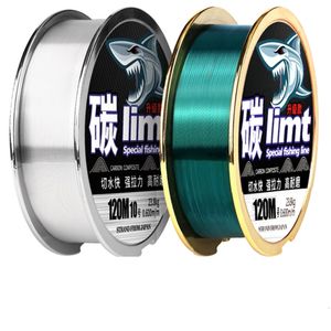 Linha de tranças linha de pesca 120m líder de nylon líder super forte múltipla linha de fio frontal linha de pesca de fluorocarbono voar Angeln Thread Pesca 230505