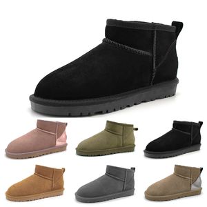 Designer boots Classical Short boots Womens boots Keep Warm Man Womens Plush Casual shoes Pink chestnut gray black dark green 36-45