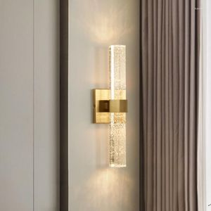 Duvar lambası modern ışık lüks oturma odası lambaları led elmas kristal kabarcık nordic minimalist ev dekor yatak odası ışıkları altın