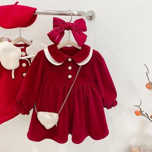 女の子のドレスファッション秋の冬の女の子プリンセスドレス年服