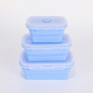 Conjuntos de utensílios de jantar 350/500/800ml de lancheiras seladas úteis para recipientes quadrados portáteis duradouros