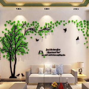 Wallpapers Acrylic Wall -Sticker Mirror Tree Decorative DIY Art TV Background Wall Poster Home Decor Living Room Wallstickers 230505