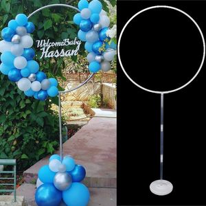 Andra evenemangsfestleveranser 2set Round Balloon Stand Arch Balloons Wreath Ring Balloon Frame Holder For Wedding Decoration Baby Shower Barn Födelsedagsfester 230504