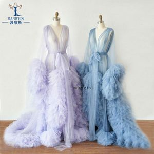 Casual Dresses Maternity Robe Long Tulle Bathrobe P o Shoot Birthday Sexy Bridal Fluffy Party Sleepwear Custom Made Gown 230505