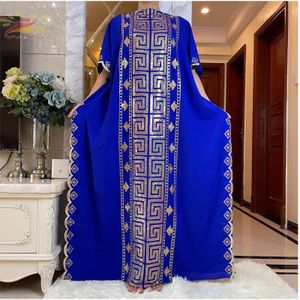 Etniska kläder mode abaya afrikansk dubai kalkonklänning med halsduk högkvalitativ tyg paljett broderi långa lady kläder 230505