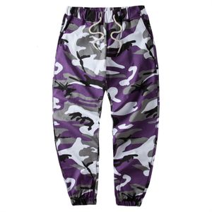 Mens Pants Kamuflaj Askeri Kargo Erkekler Hip Hop Kaykay Önlüğü Genel İns Ağı BDU High Street Jogger 230504