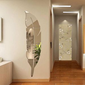 Tapeten Moderne Mode Dekoration Spiegel Wandaufkleber 3D Acryl Spiegel Tapete Abziehbilder Für Wohnzimmer Veranda DIY Art Wallstickers 230505