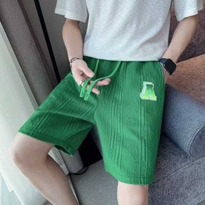 Męskie spodenki 2023 Spring Men's Shorts Koreańskie mody zielone szorty Harajuku High Street Męskie odzież męskie szorty Męskie szorty w domu Nowy P230505