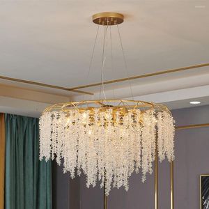 Kronleuchter Luxus Wohnzimmer Dekoration Kristall Kronleuchter Moderne Hängeleuchten für Schlafzimmer Cristal Lampen