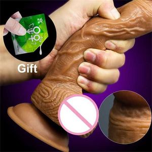 Sex Toy Massager Realistic Huge for Woman Suction Cup Soft Skin Feeling Penis Sexy Female Masturbator Vaginal Anal s Adult