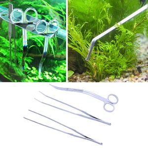 Verktyg 3in1 Aquarium Aquarium Aquarium Aquarium Live Plants Long Handle Long Handle Tickar SCISSOR TRIM TOOL TOOL SET SET HANDELT TILLSEZERS SCISSOR