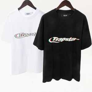 Roupas de grife, camisetas, camisetas Trapstar, marca de moda americana, impressão fantasma, rua, masculina, feminina, solta, verão, decote redondo, manga curta, camiseta.