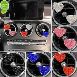 NYA 2sts Love Heart Air Freshener Diamond Car Parfume Fragrance Aromaterapi Lukt Diffusor Auto Styling Interiörbiltillbehör