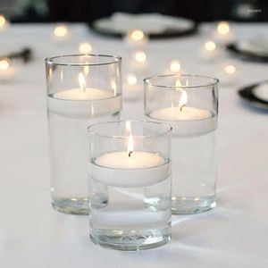 Candle Holders Wholesale Factory Supplies Cylinder Vase Shape Tall Transparent Wedding Clear Floating Candles Glass Vases