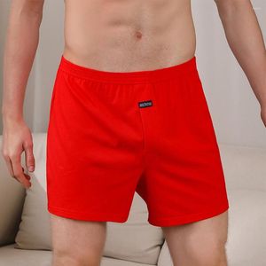 Underpants Men Men Casual Wide Pernas Cotton Boxer Briefs Briefs caseiros vestir roupas íntimas