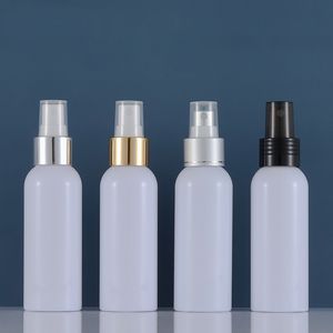 2023 Neue 100 ML Leere Glänzende Weiße Kunststoff Parfüm Kosmetische Feine Nebel Sprühflasche 3 UNZE 100 teile/los