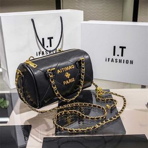 Light Luxury Boston Pillow Tidal Genuine Leather Fragrant Lingge One Shoulder Crossbody Small Golden Ball Handheld Bag outlet online sale 79% off