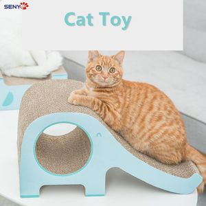 Brinquedos novo gato de estimação arranhando placa de papel ondulado maca de gato elefante forma resistente a riscos suprimentos de brinquedo de gato gatinho brinquedo scratcher