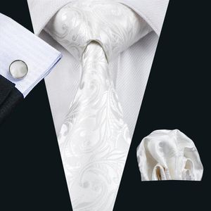 Hight Quality Woven Silk Mens Necktie Beige Floral Silk Tie for Men Business Wedding Bridegroom Neckties Withe Cufflinks And Hanky225N