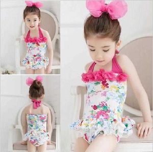 Girls Swimwear Womens One piece One Piece Swimsuit For Children Printed Fashion Flower Baby And Infant