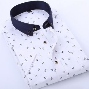 Camicie casual da uomo Camicia a maniche corte con stampa primavera estate da uomo nuova Stampa per camicia casual da uomo giovane e di mezza età Blu Viola Howdfeo 230505