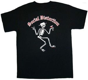 Magliette da uomo Social Distortion Skelly Shirt Uomo Donna Black Festive Plus Size TEE