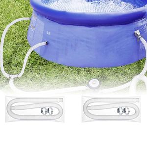 Life Vest Buoy Swimming Pool Replacement Slange Set Pump med 2/4 metallklämmor Filter