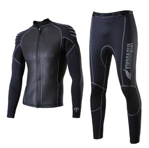 Wetsuits Drysuits 25mm ücretsiz dalış wetsuit bölünmüş serin balık ölçekli erkek neopren dalış pantolon tüplü sörf takım elbise sıcak mayo çift j230505