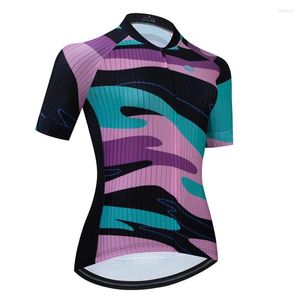 Jackets de corrida de alta qualidade Team Summer Cycling Clothing For Women 2023 Race Fit Bike Jersey Manga curta Mustiça Wicking Maillot