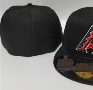 Męskie baseball pełne zamknięte czapki Summer True Fit Hip Hop Trucker Hat Tata Gorras Hombreball Bone Men Men Woman 32 Drużyny swobodne sportowe czapki Flat Hats Arizona Mix Colours A0