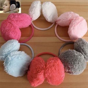 Whole-Fashion Eleganckie kobiety Kolorowe pluszowe puszyste ciepłe uszu Earlap Ear Winter Mix Kolor 254c