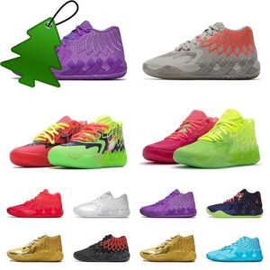 Sandali LaMelo Ball 1 MB.01 Scarpe da pallacanestro Sneaker Nero Bianco Argento Blast Buzz City LO UFO Not From Here Queen City Rick e Morty Roc