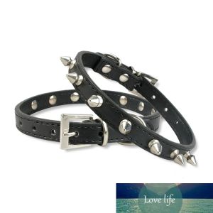 Wholesale Cool Cat Dog Collar Cats Dog Leather Spiked Studded Collars For Small Medium Dogs Chihuahua 5 Colors