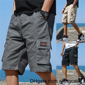 Wangcai01 Men's Shorts Brand Men Trend Cargo Shorts Men's Tter Print Pocket Shorts Summer New Fashion Straight Shorts Ma Ropa Hombre