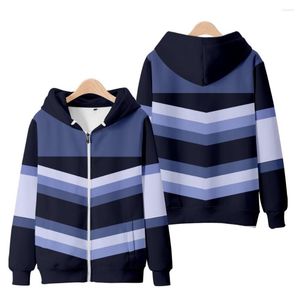 Herrtröjor 2023 aphmau merch hoodie blixtlås flamma lila och röd 3d tryck cool kappa kvinnor män streetwear kläder kawaii barn toppar