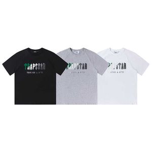 Designer Fashion Clothing Tees Tshirt Summer Niche Trapstar Color Block Letters Gradient Towel Embroidery T-shirt Trend Loose Fitting Couple Short Sleeves