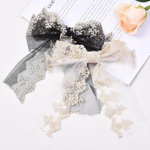 Направления GH0202C Summer INS Lace Tule Hair Accessored с картой Fairy Big Bow после ношения головной уборной для весеннего клипа