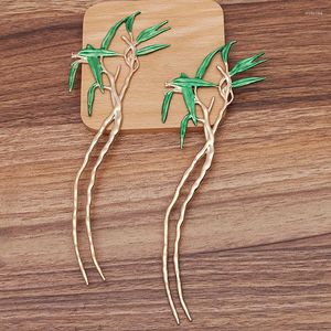 Hair Clips 1 Pack KC Gold/Gold/Silver Plated Bamboo Leaves Sticks Metal Alloy Fork Headwear Accessories For DIY Jewelry Making