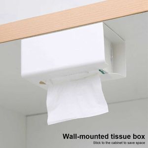 Tissue Boxes Napkins New Under Cabinet Paper Holder Wall Hanging Tissue Box PunchFree Tissue Racks Kitchen Napkin Storage Rack Paper Dispenser Z0505