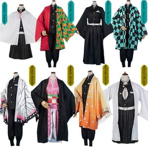 테마 의상 애니메이션 애니메이션 악마 슬레이어 Kimetsu no yaiba tanjirou kamado nezuko 코스프레 여성과 남성 Kimono Cosplay 의상 세트 230504