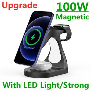 110W الشاحن اللاسلكي 8 In1 USB chargers Station Fast Wireless Charging QC3.0 PD3.0 Charge Quark for iPhone Xiaomi Tablet Captop