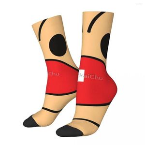 Meias masculinas Hip Hop Retro Vermelho Nariz Crazy Men's Compression Unissex Anpanman Style Style Padrão Impresso engraçado Rodty Happy Crew Sock