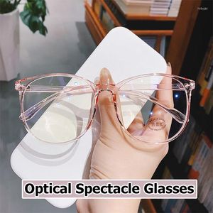 Solglasögon Anti Blue Light Blocking Glockes Vintage Overdimensionerad ram Vanlig högkvalitativ damdator Optiskt skådespelarglasögon