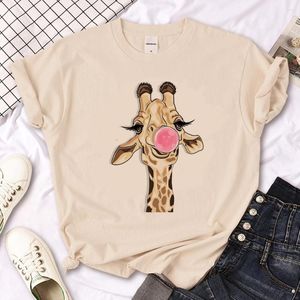 Men's T Shirts Giraffe T-shirts Women Summer Top Female Y2k Clothing