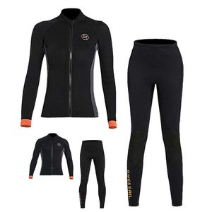 Wetsuits Drysuits 3mm Neoprene Diving Suit Dive Suit For Men and Women Professional Diving Kitesurfing Clothes Pants Suit Front Zip New J230505