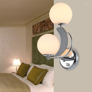 Lampade da parete Vintage Black Sconce Kawaii Room Decor Glass Sconces Dorm Korean Merdiven Led Mount Light